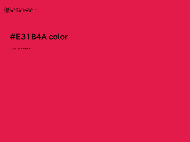 #E31B4A color image