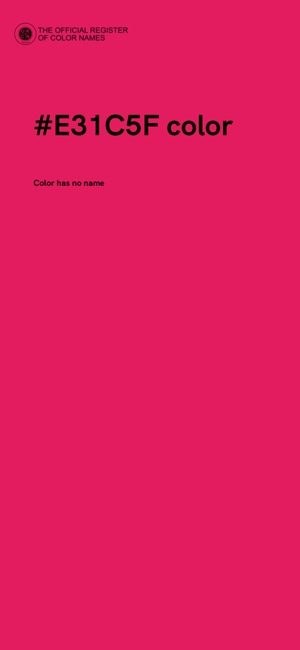 #E31C5F color image