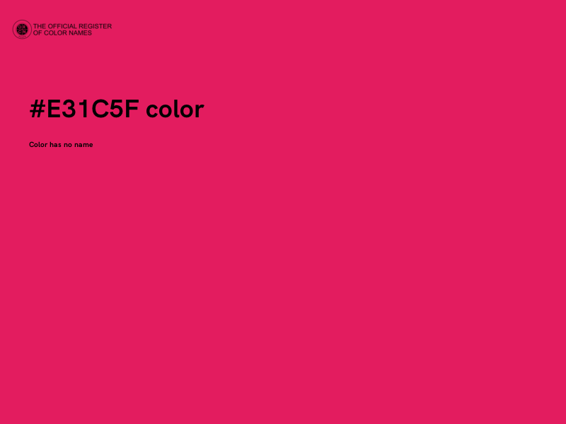 #E31C5F color image