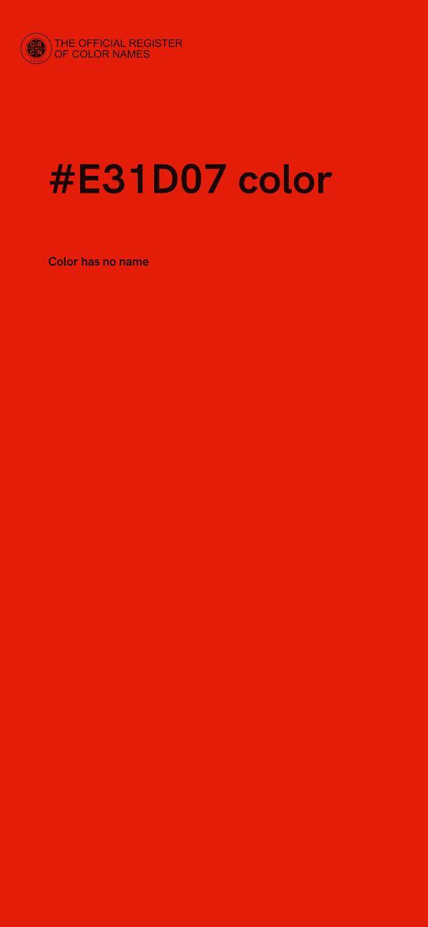 #E31D07 color image