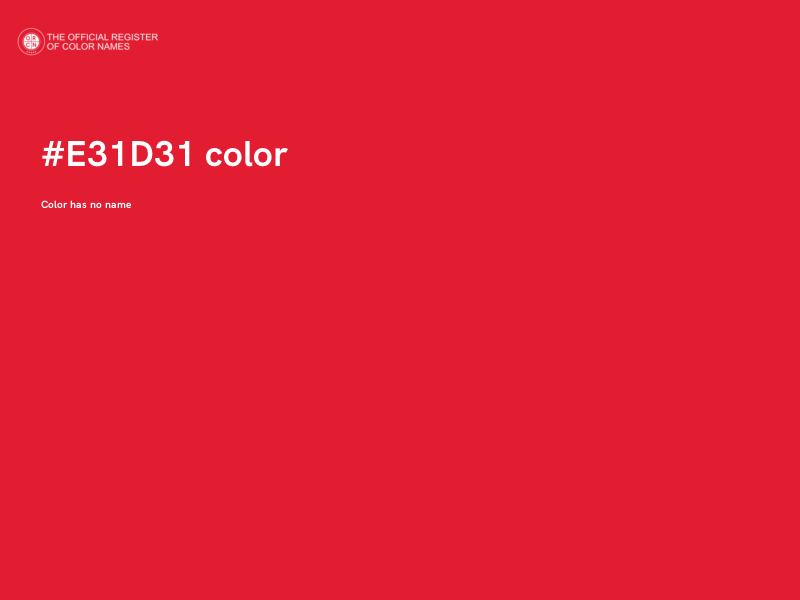 #E31D31 color image