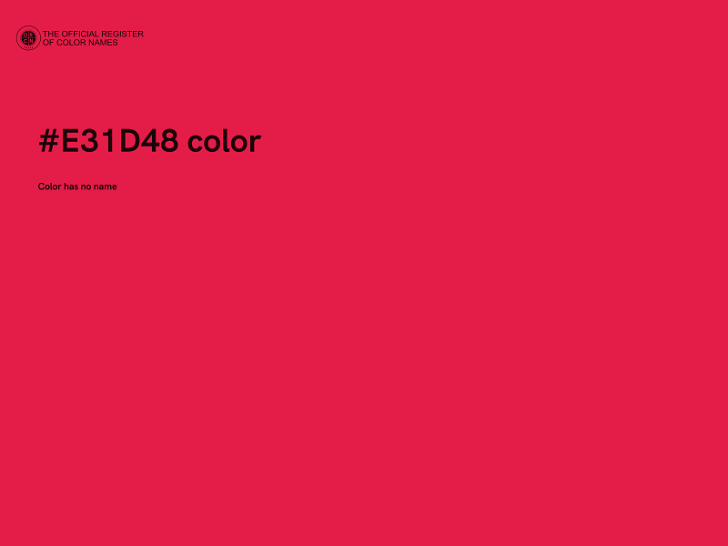 #E31D48 color image