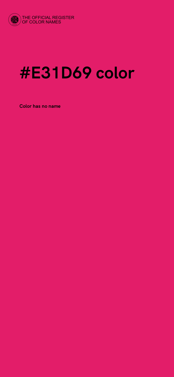 #E31D69 color image