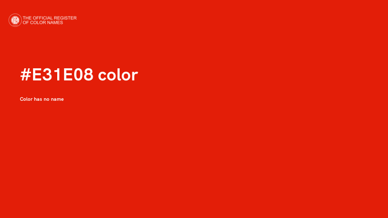 #E31E08 color image