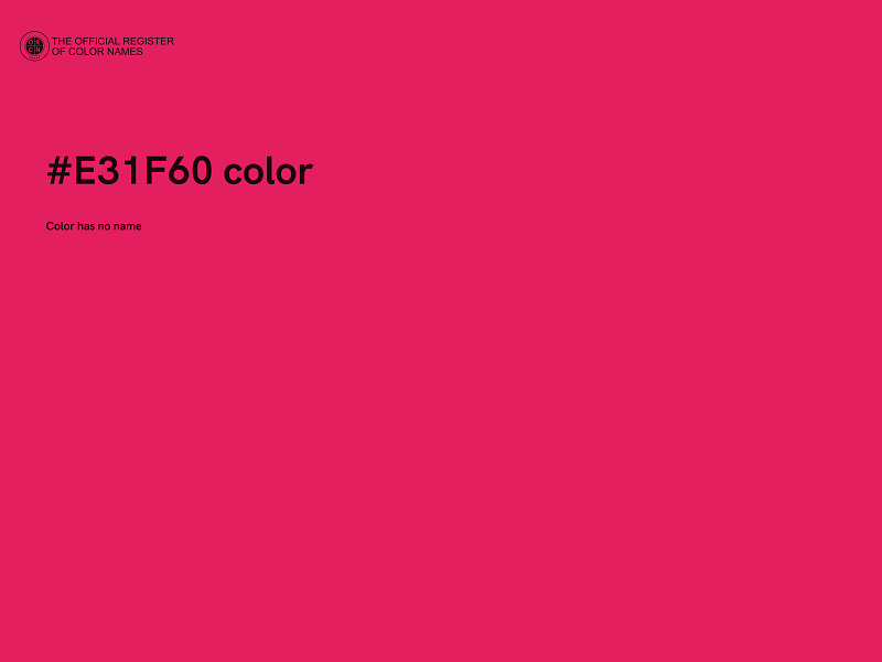 #E31F60 color image