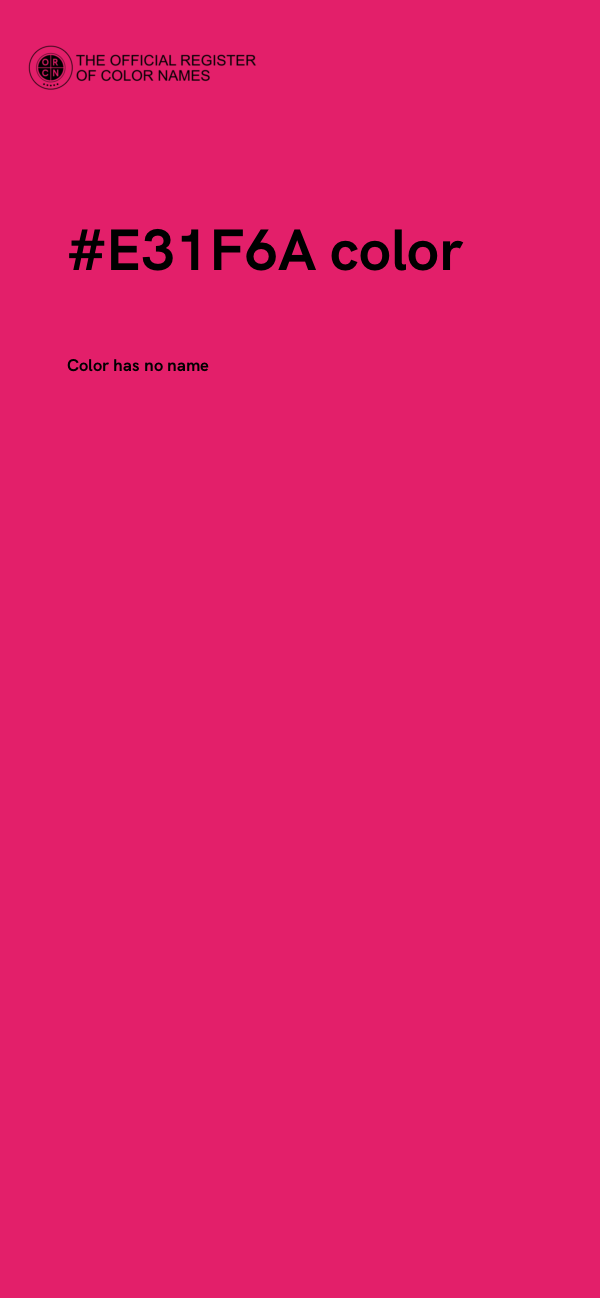 #E31F6A color image