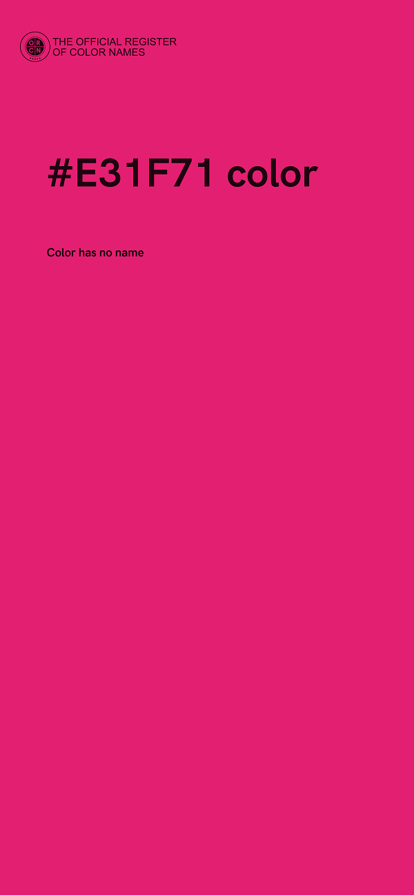 #E31F71 color image