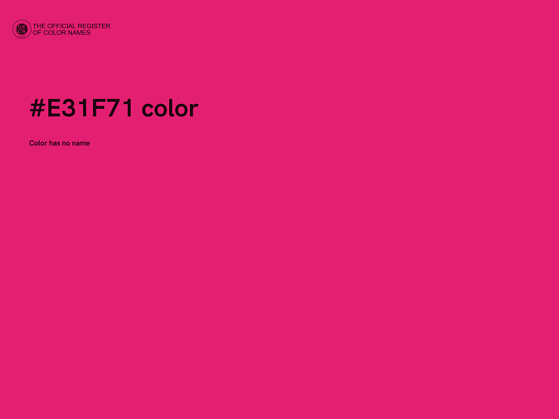 #E31F71 color image