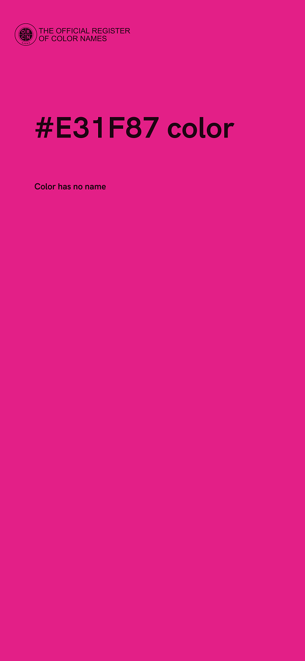 #E31F87 color image