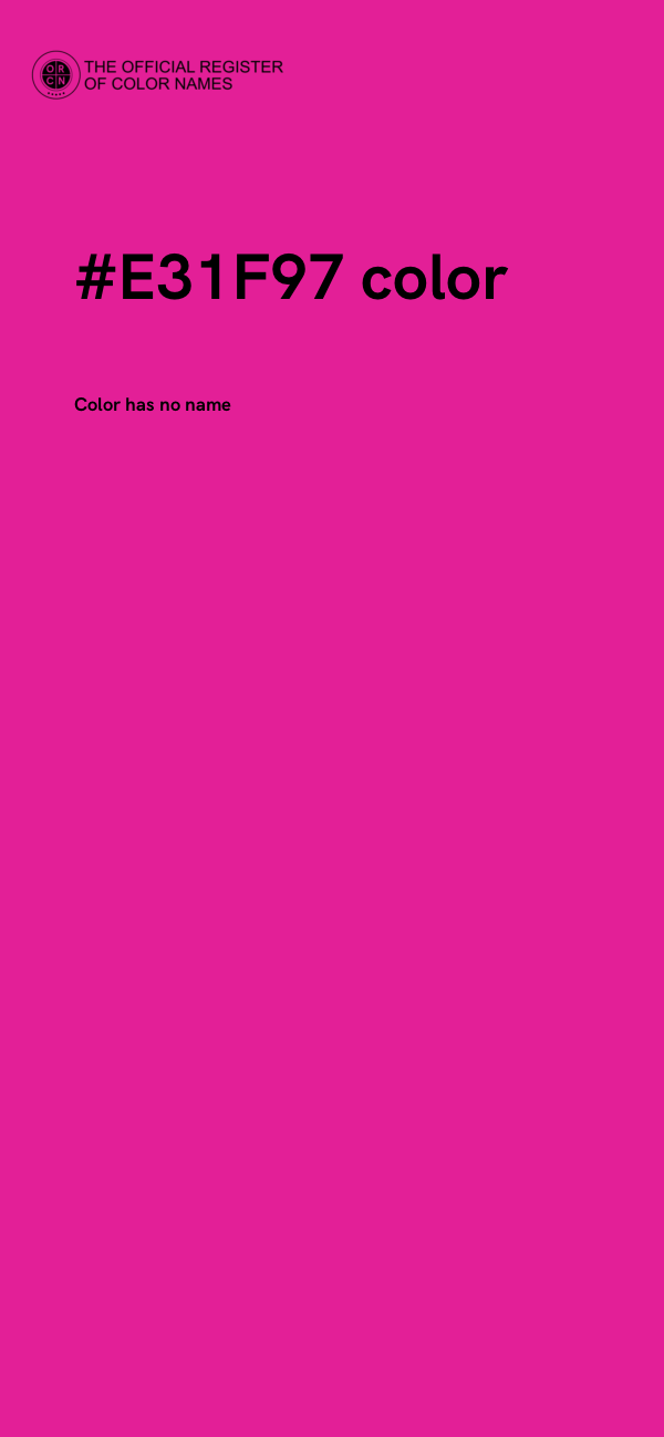 #E31F97 color image