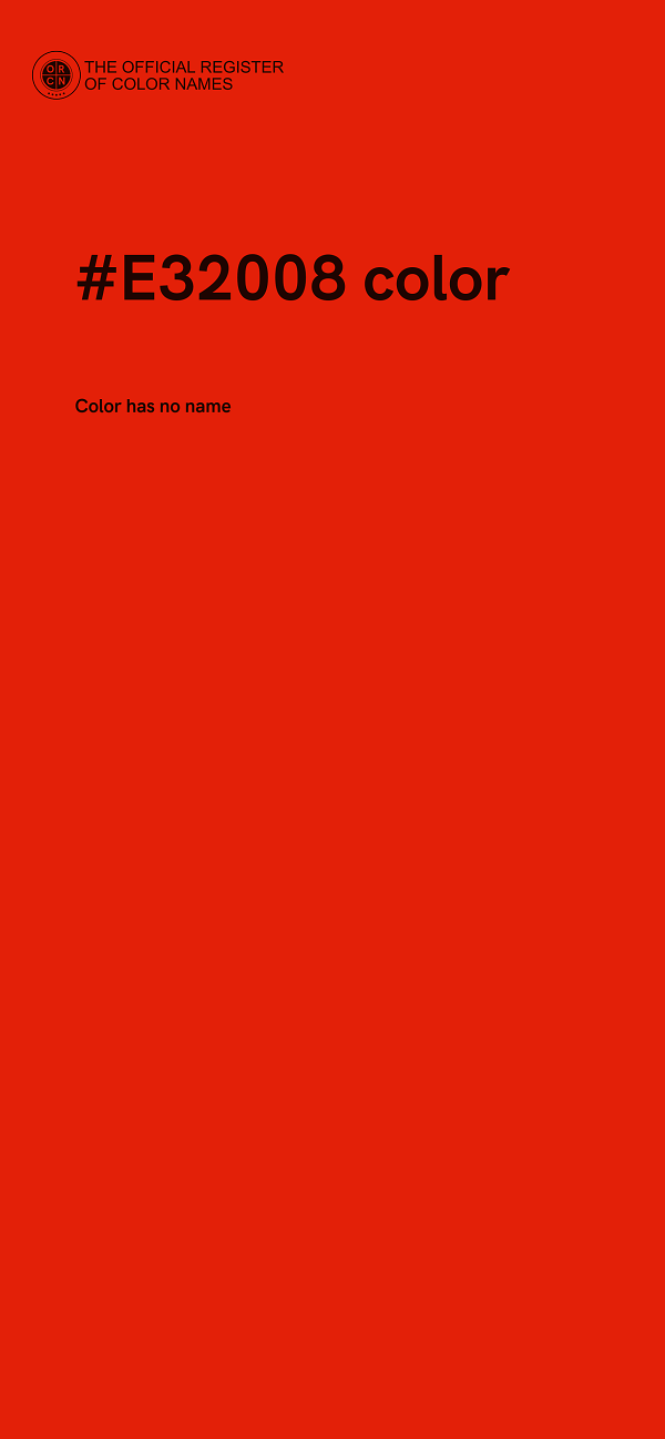 #E32008 color image