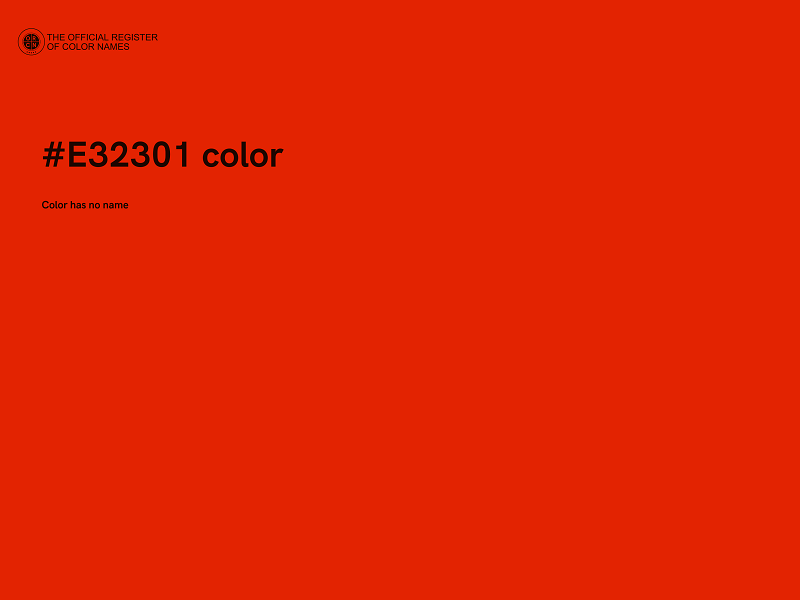 #E32301 color image