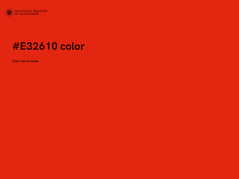 #E32610 color image