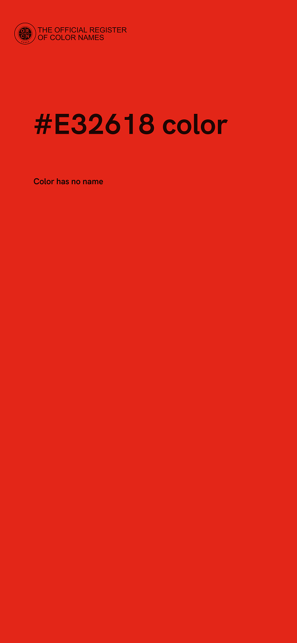 #E32618 color image