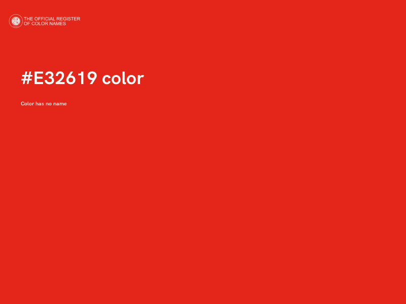 #E32619 color image