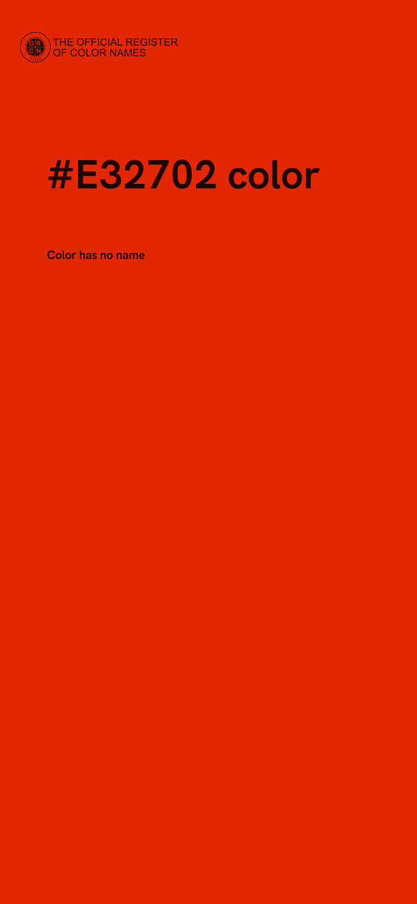 #E32702 color image