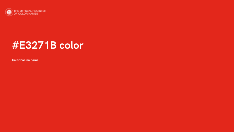 #E3271B color image