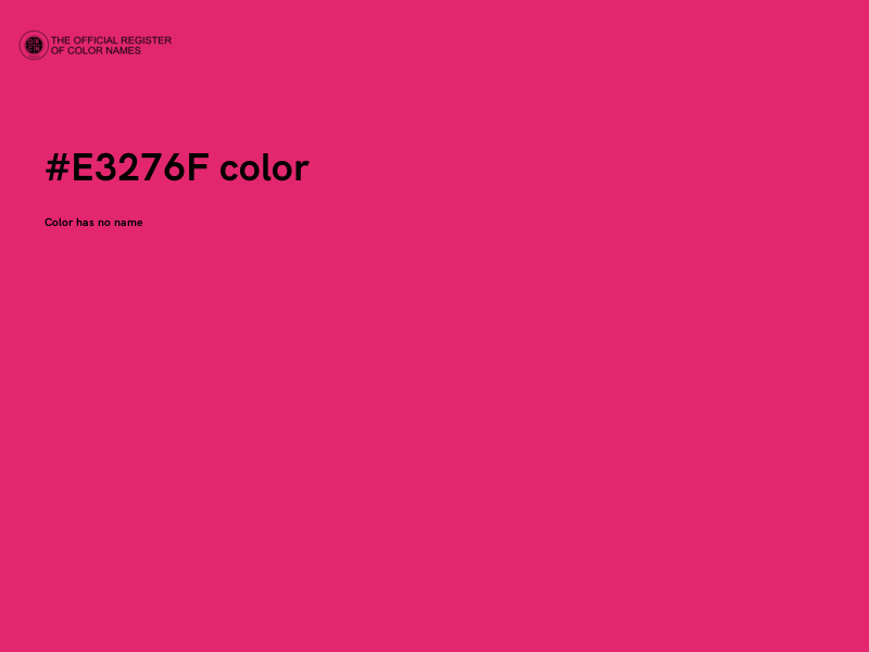 #E3276F color image