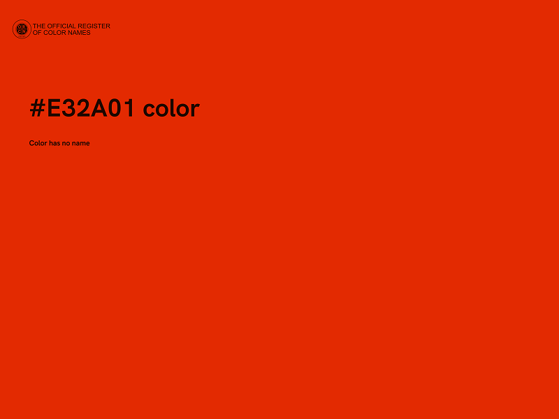 #E32A01 color image