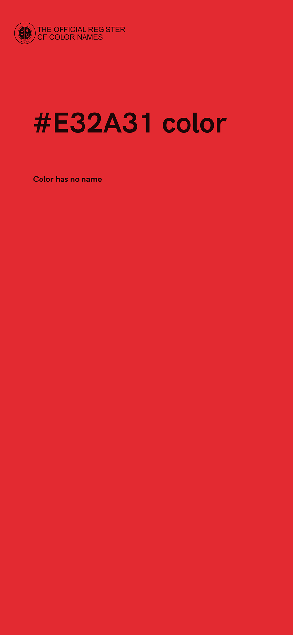 #E32A31 color image