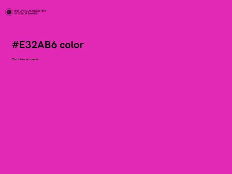 #E32AB6 color image
