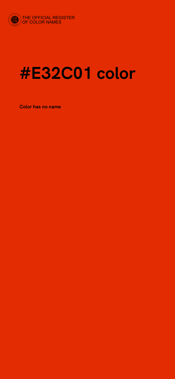 #E32C01 color image