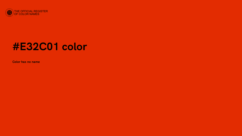 #E32C01 color image