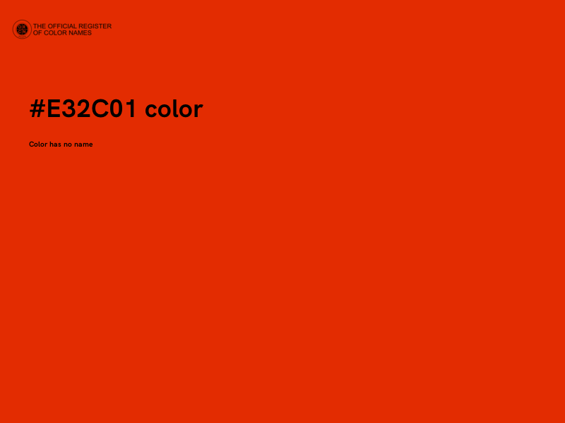 #E32C01 color image