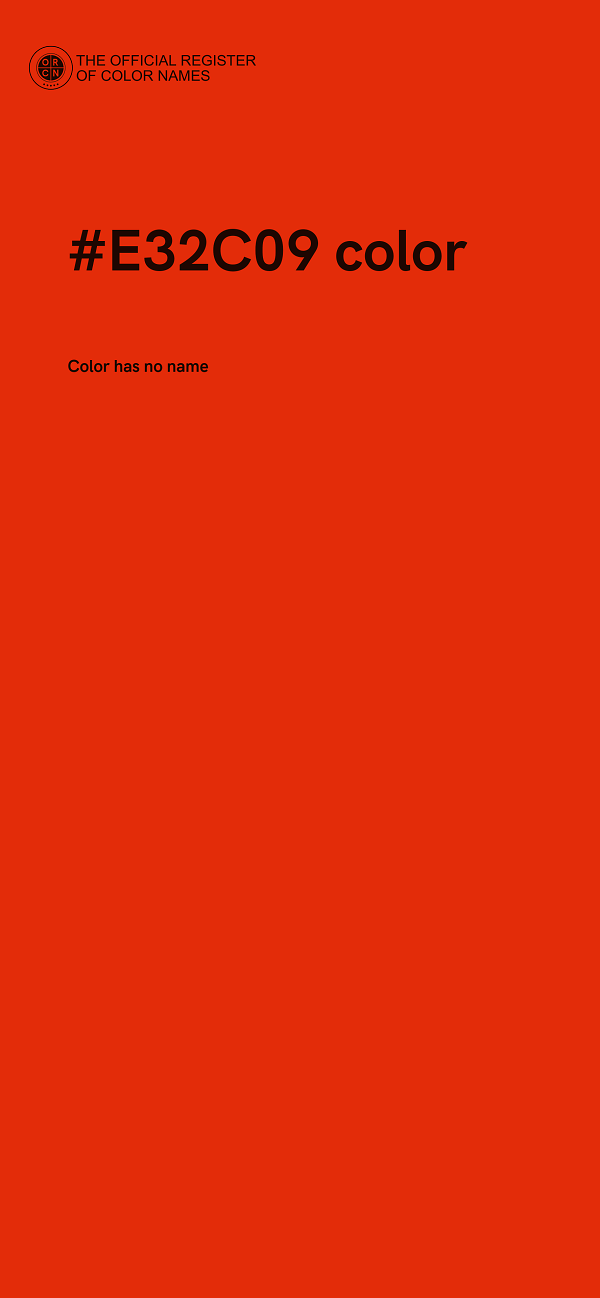 #E32C09 color image