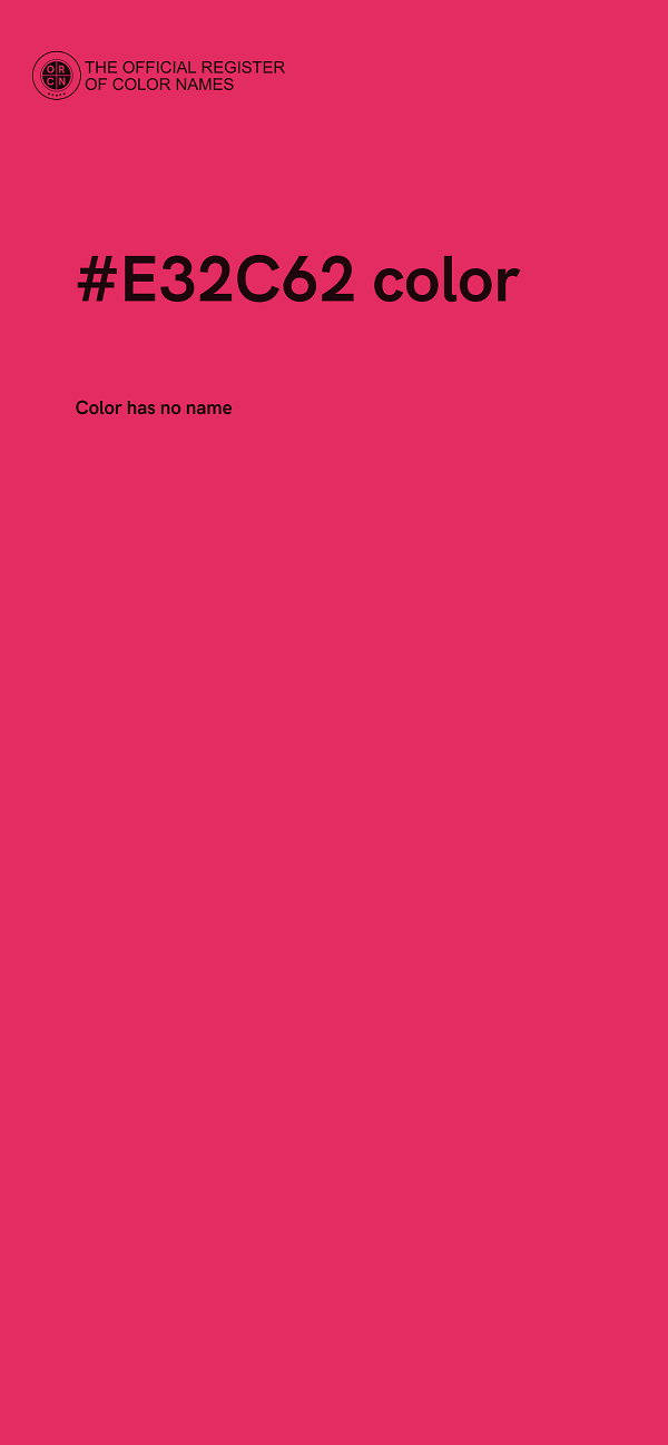 #E32C62 color image