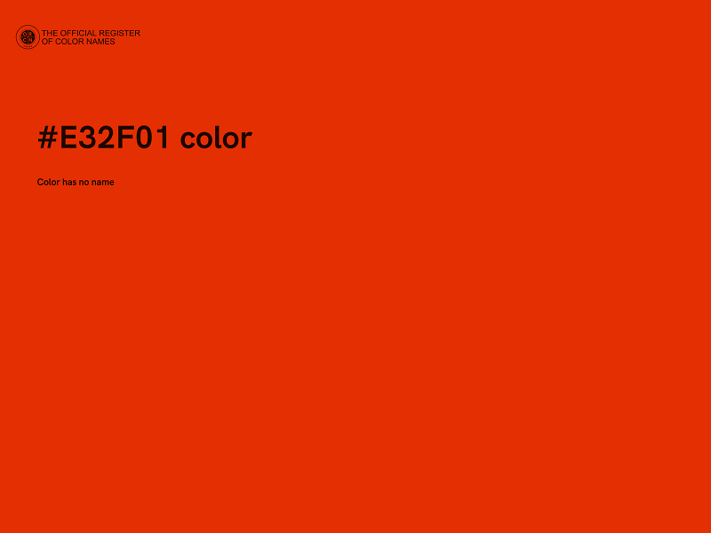 #E32F01 color image