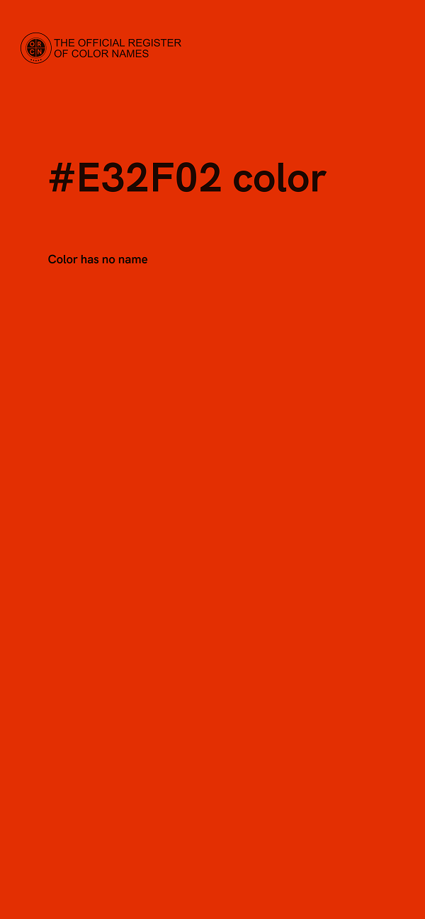 #E32F02 color image