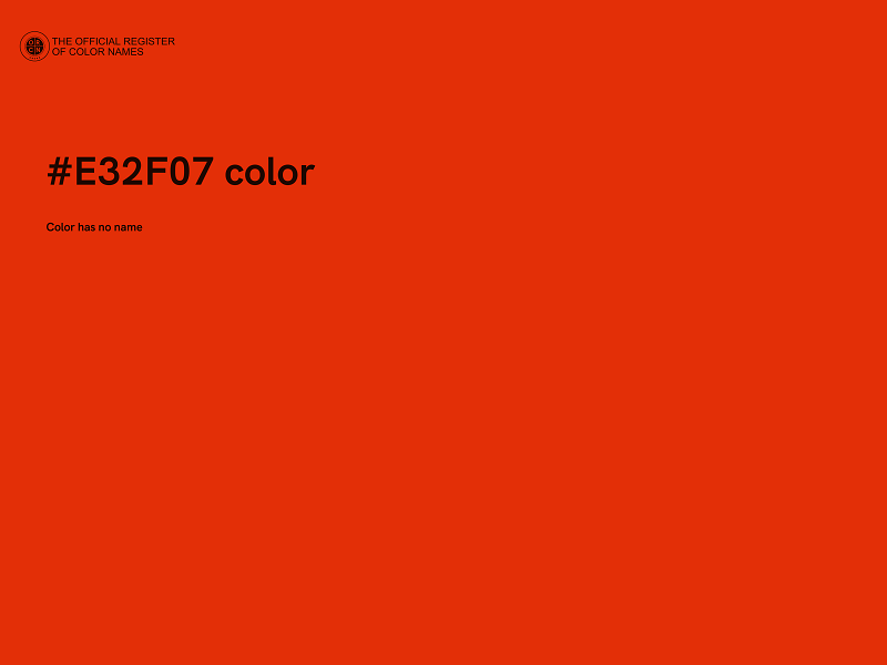 #E32F07 color image