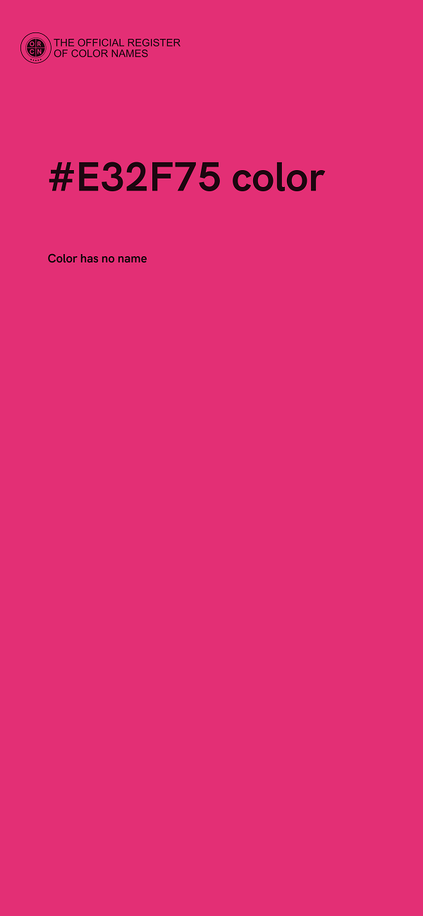 #E32F75 color image