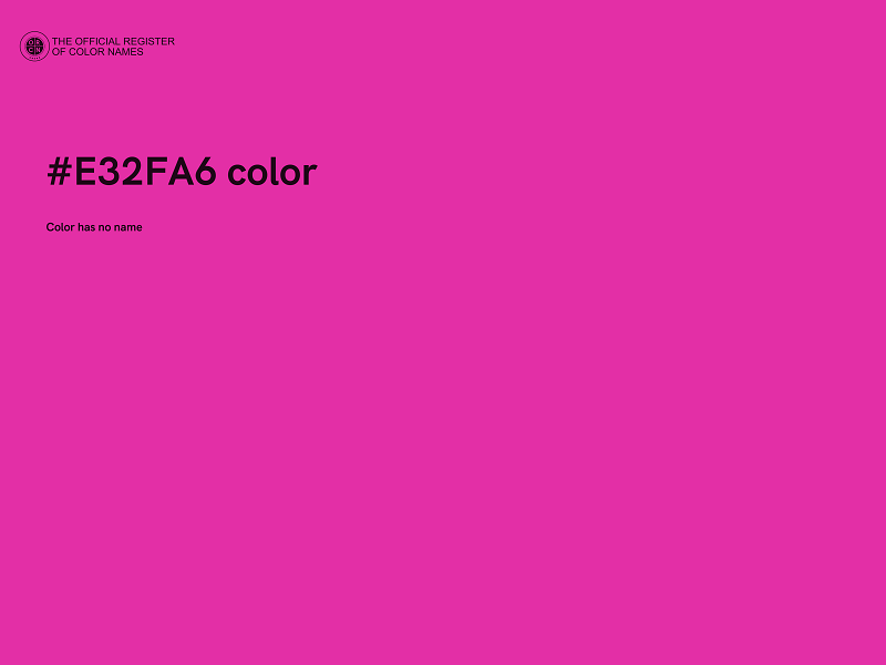 #E32FA6 color image