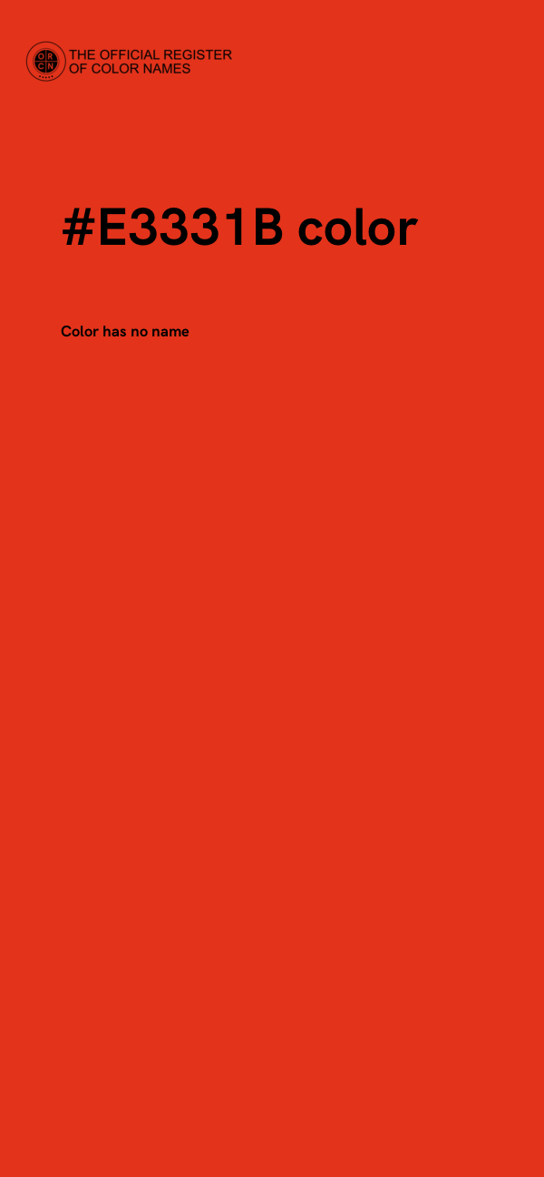 #E3331B color image