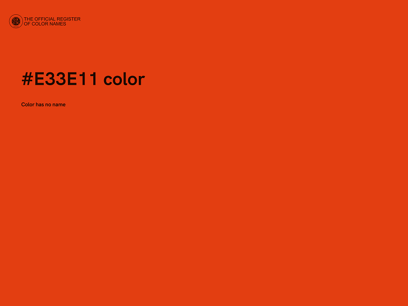 #E33E11 color image