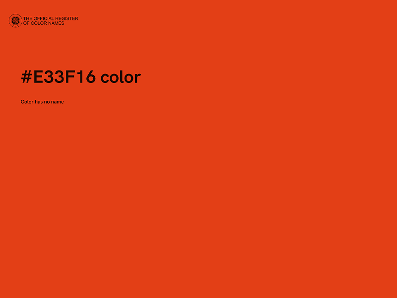 #E33F16 color image