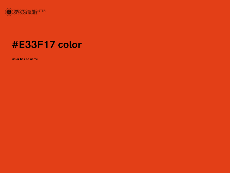 #E33F17 color image