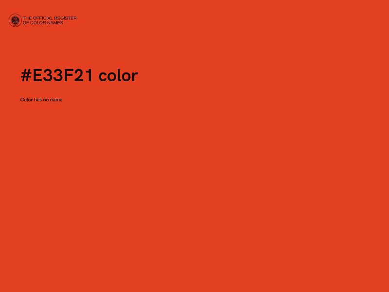 #E33F21 color image