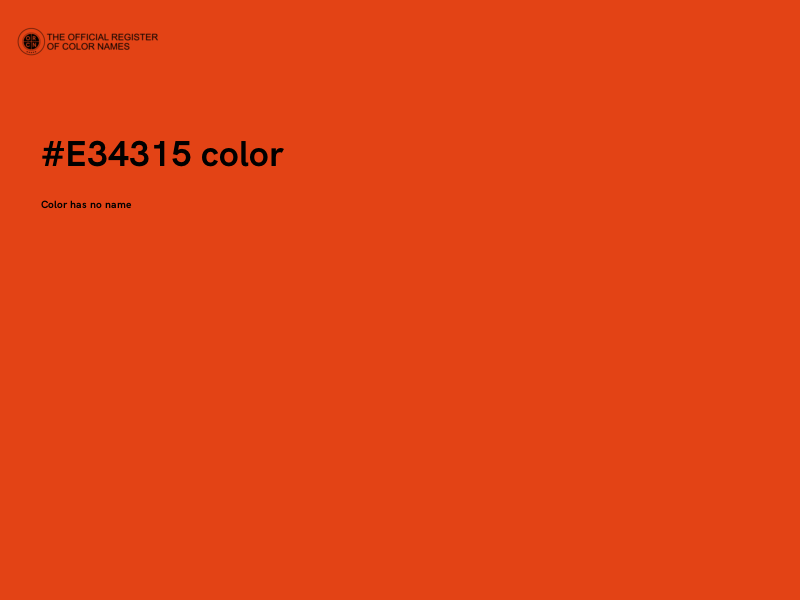 #E34315 color image