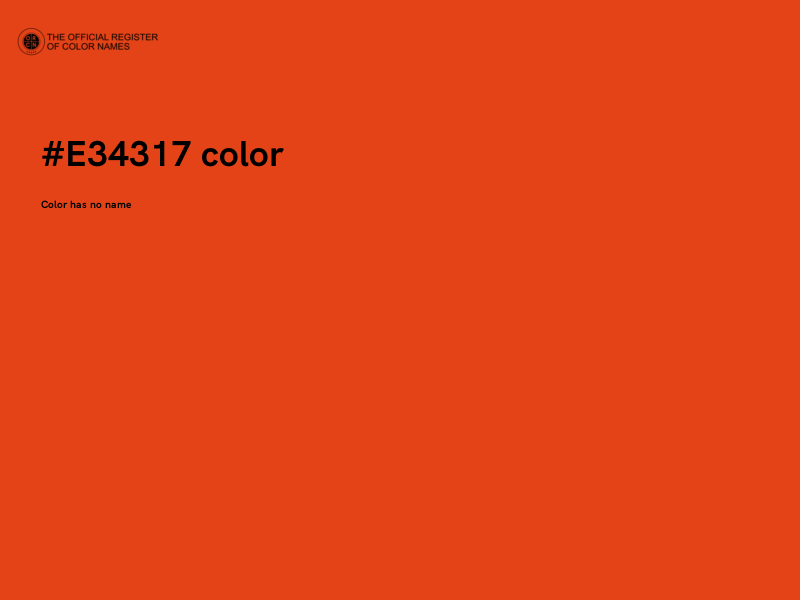 #E34317 color image