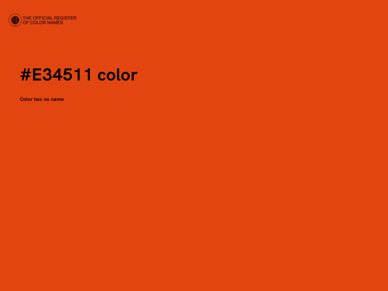 #E34511 color image