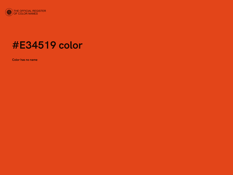 #E34519 color image
