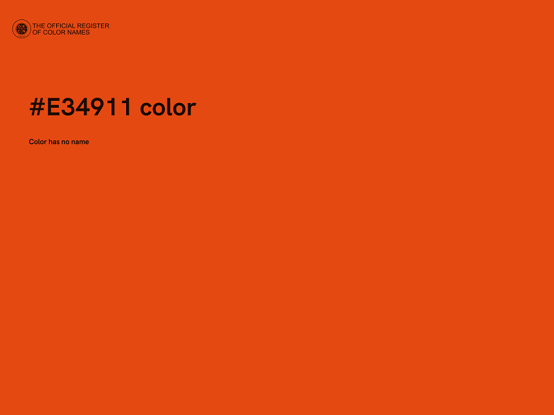 #E34911 color image