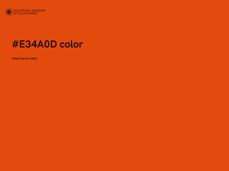 #E34A0D color image