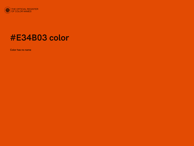 #E34B03 color image