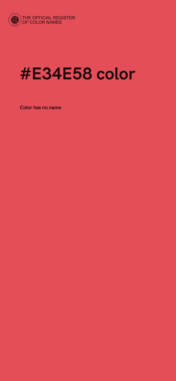 #E34E58 color image