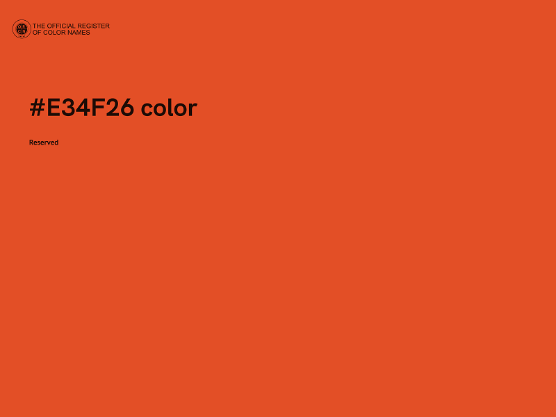 #E34F26 color image