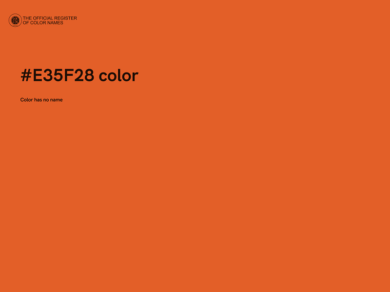 #E35F28 color image